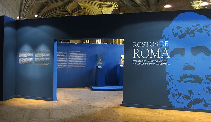 Vista de la exposición Rostros de Roma en Lisboa