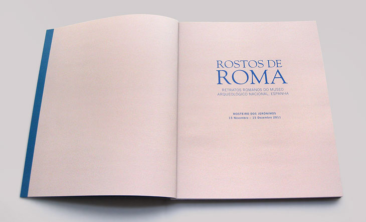 Diseño del catálogo Rostros de Roma