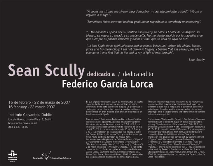 cartel sean scully garcía lorca