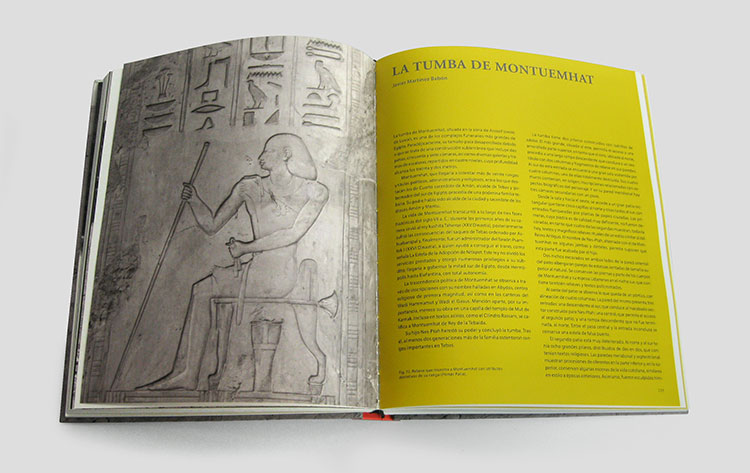 Diseño del catálogo 120 años de arqueología española en Egipto