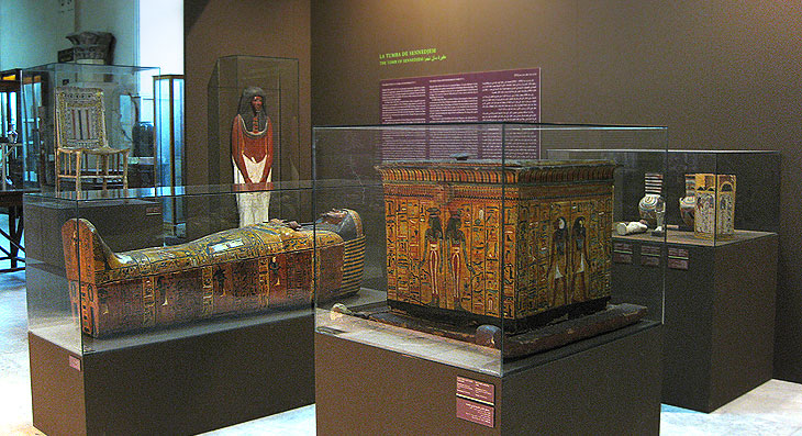 Vista de la exposición 120 años de arqueología española en Egipto