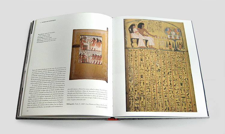 Diseño del catálogo 120 años de arqueología española en Egipto