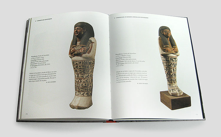 Diseño del catálogo 120 años de arqueología española en Egipto