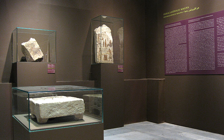 Vista de la exposición 120 años de arqueología española en Egipto
